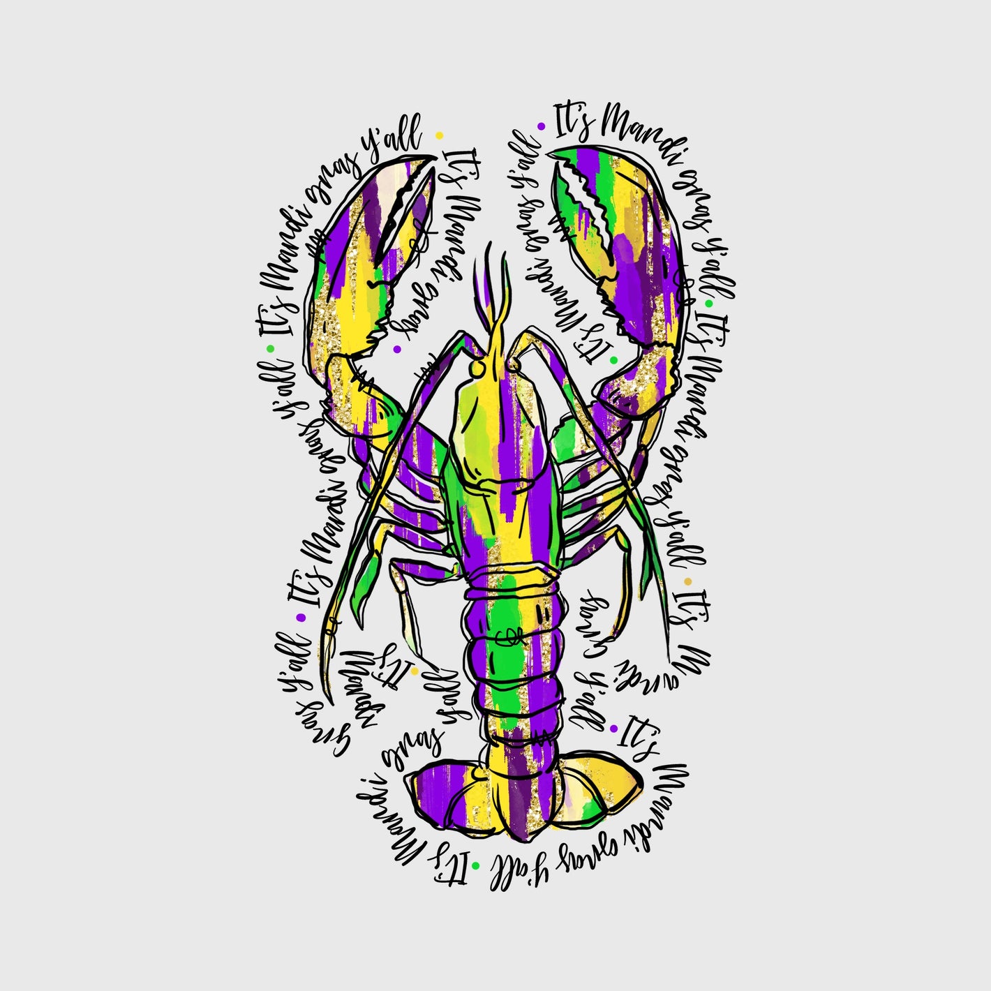 Crayfish with Beads Transfer