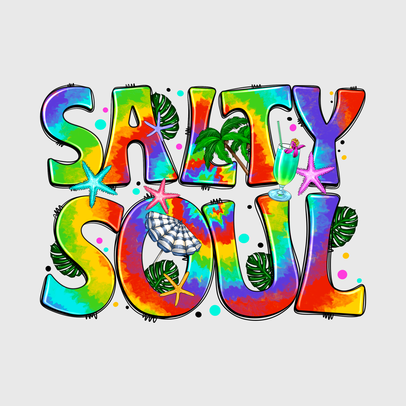 Salty Soul Tie-Dye Beach Transfer