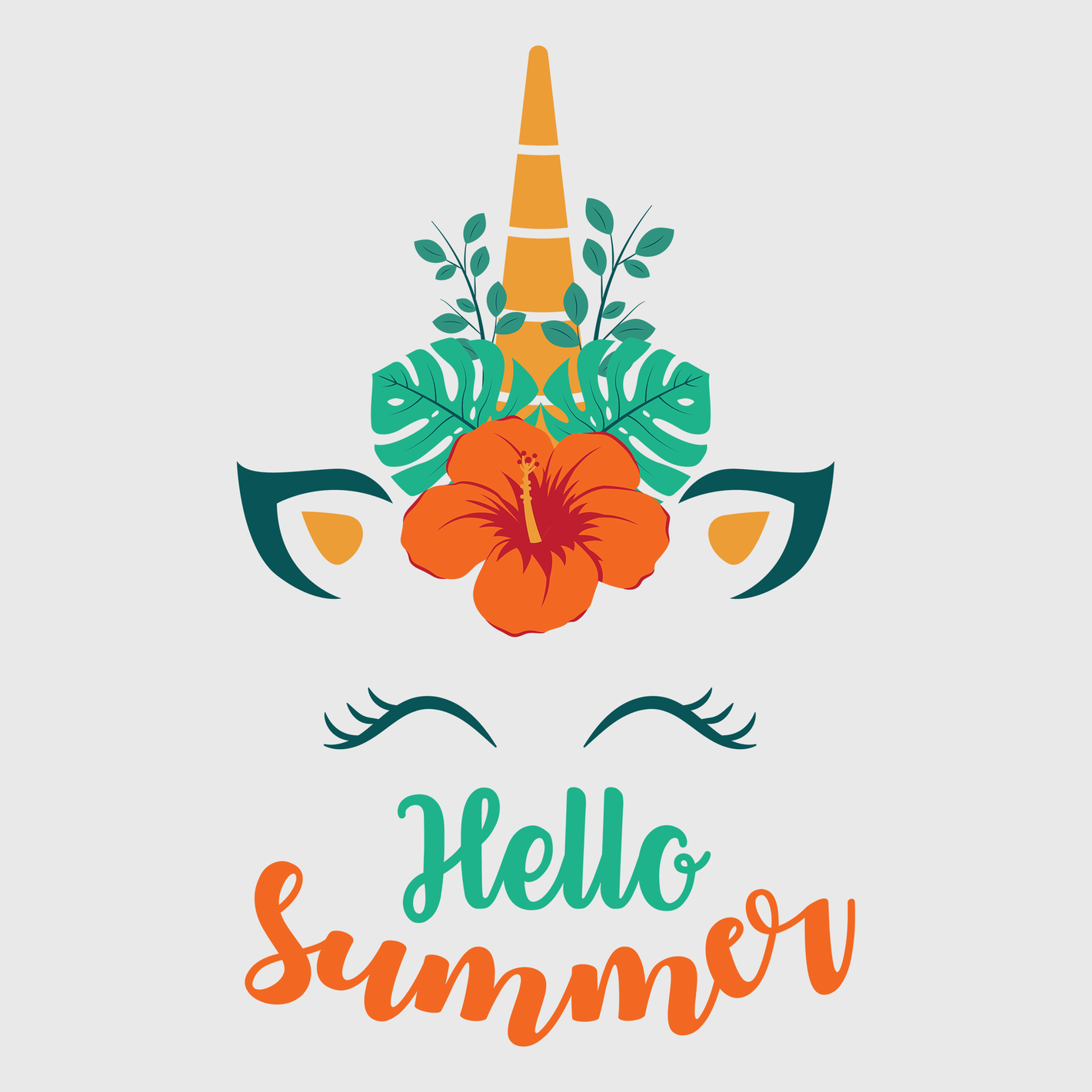 Hello Summer Unicorn Transfer
