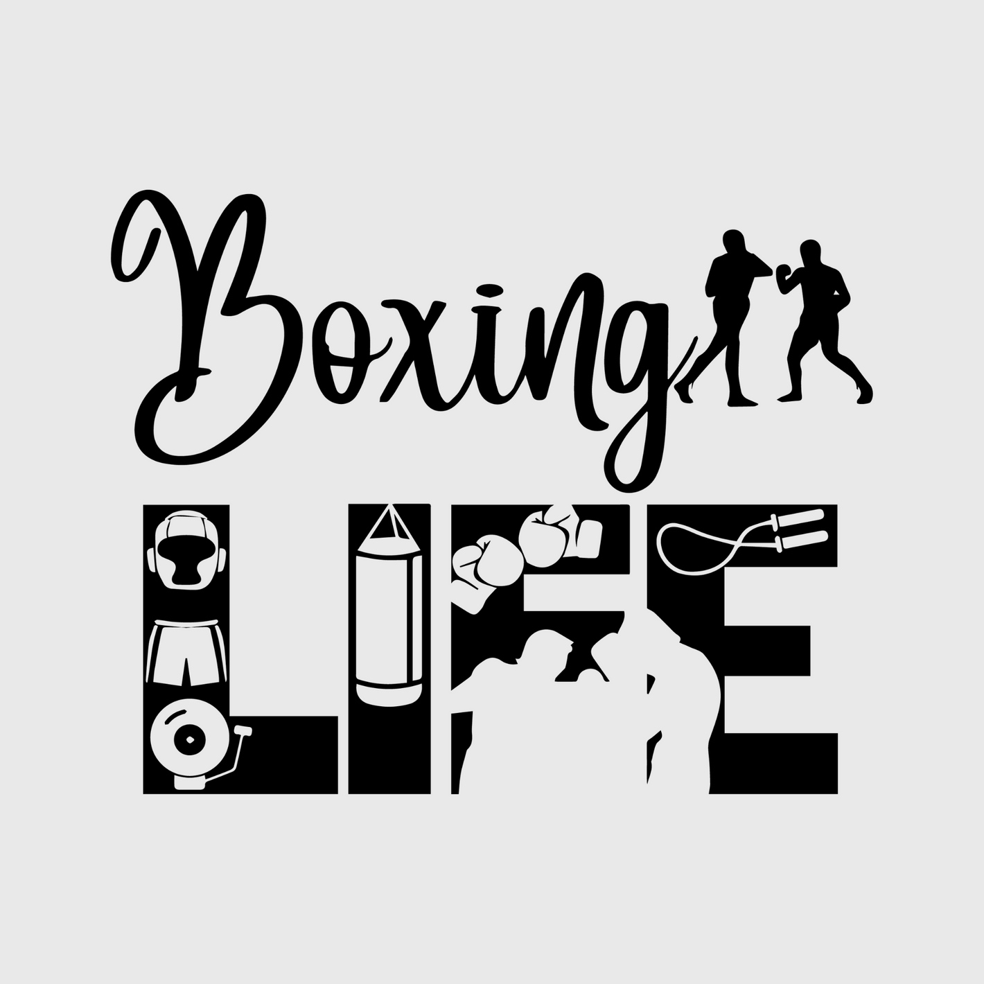 Boxing Life Silhouette Transfer