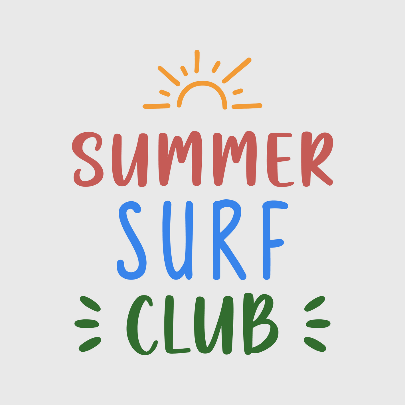 Summer Surf Club Transfer