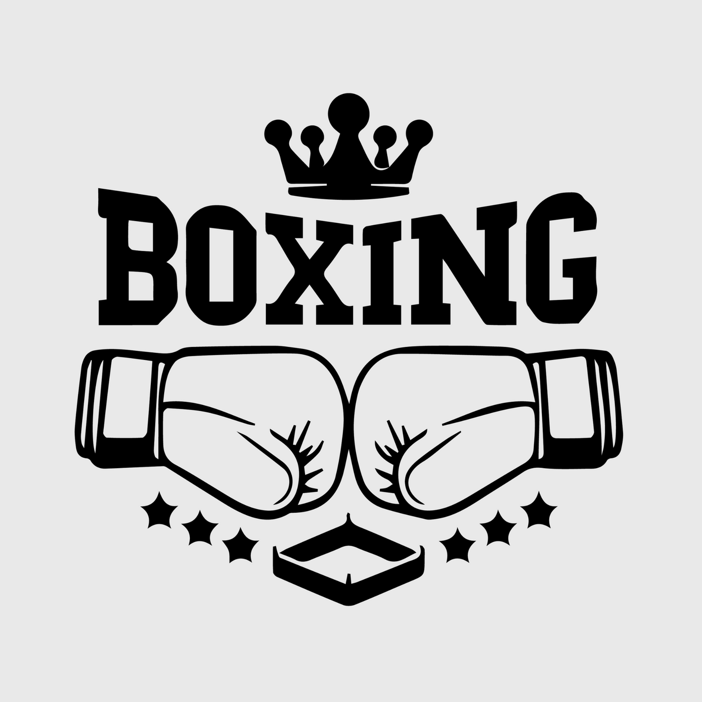 Boxing Crown Champion Transfer