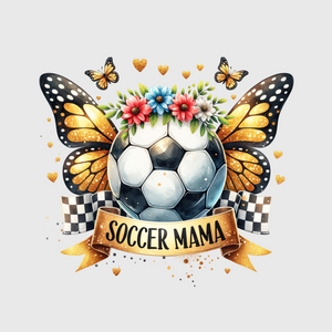 Soccer Mama Butterfly Transfer