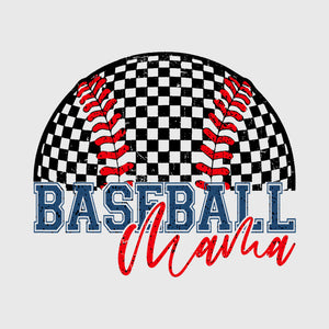 Checkered Crown Baseball Mom Transfer