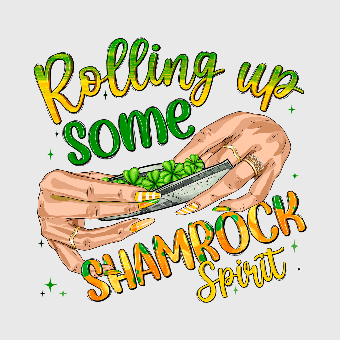 Rolling Up Some Shamrock Transfer