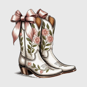 Blushing Prairie Boots Transfer