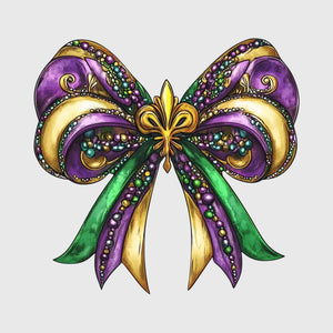 Purple Gold Carnival Ribbon Transfer