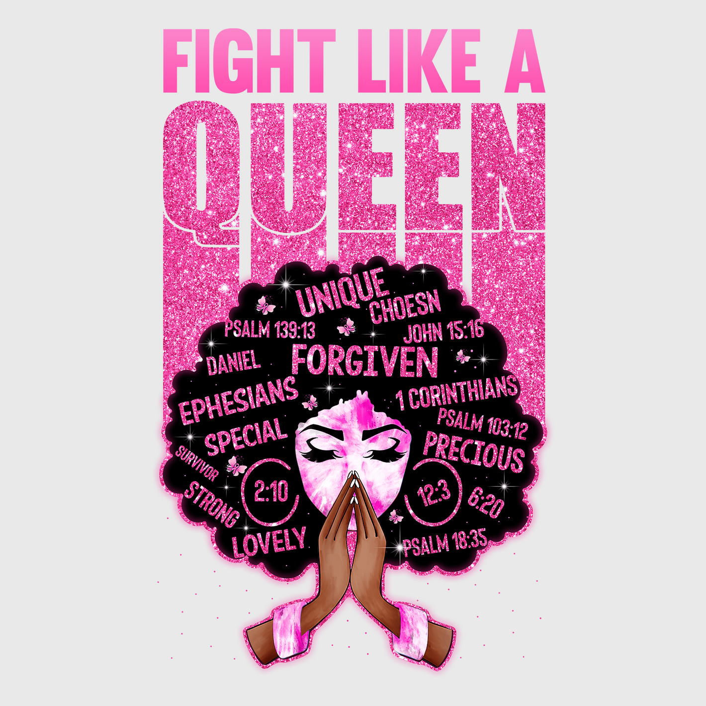 Fight Like A Queen Crown Transfer