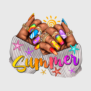 Rainbow Nails Summer Transfer