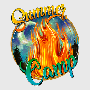 Summer Camp Fire Flame Transfer