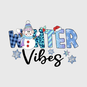 Winter Vibes Snowman Transfer