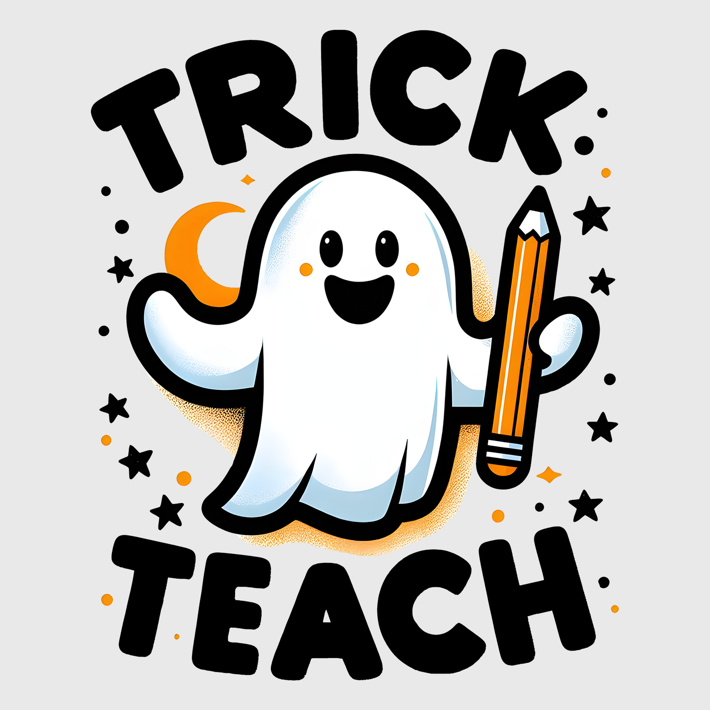 Trick Or Teach Ghost Pencil Transfer