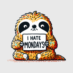 I Hate Mondays Sloth Transfer