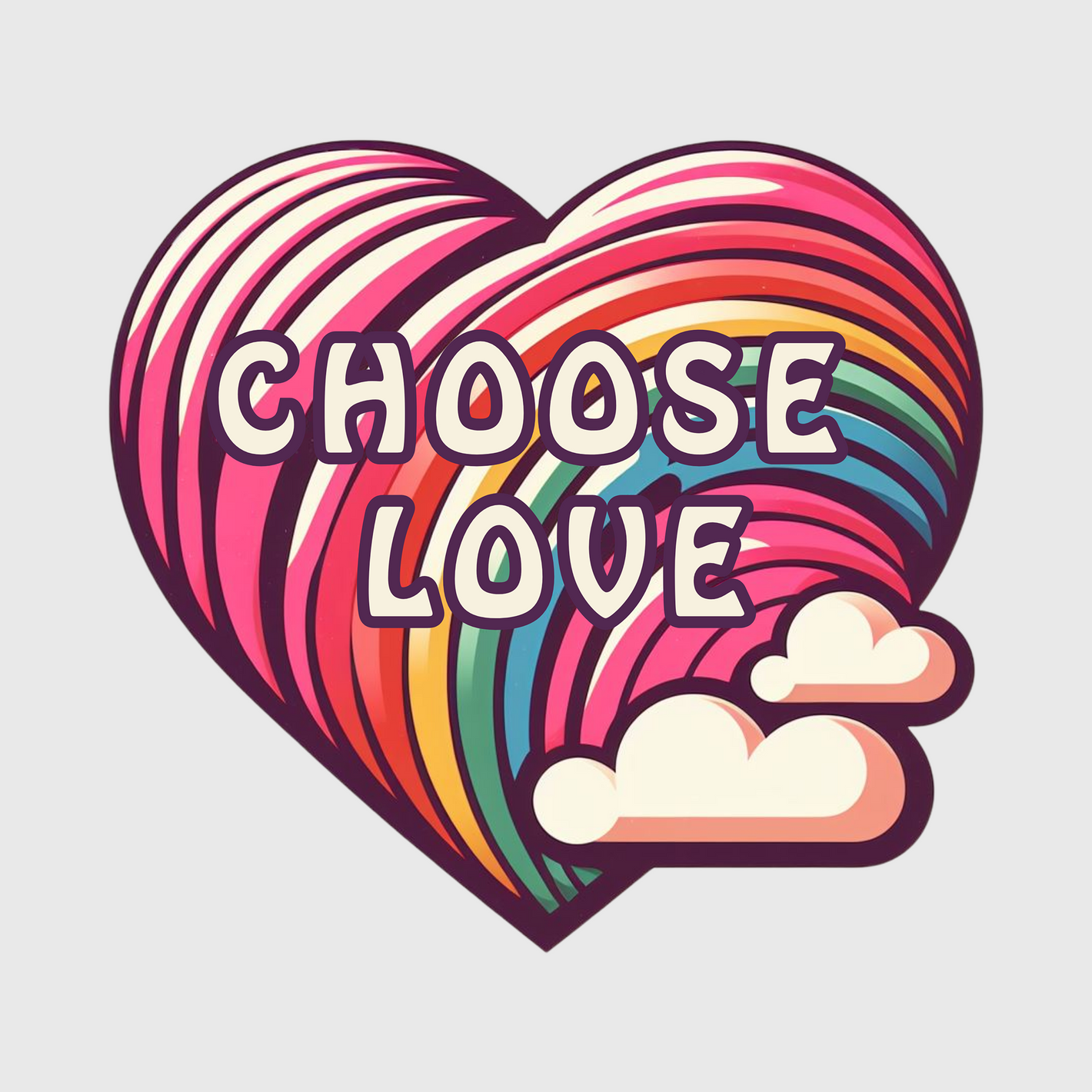 Choose Love Heart Transfer