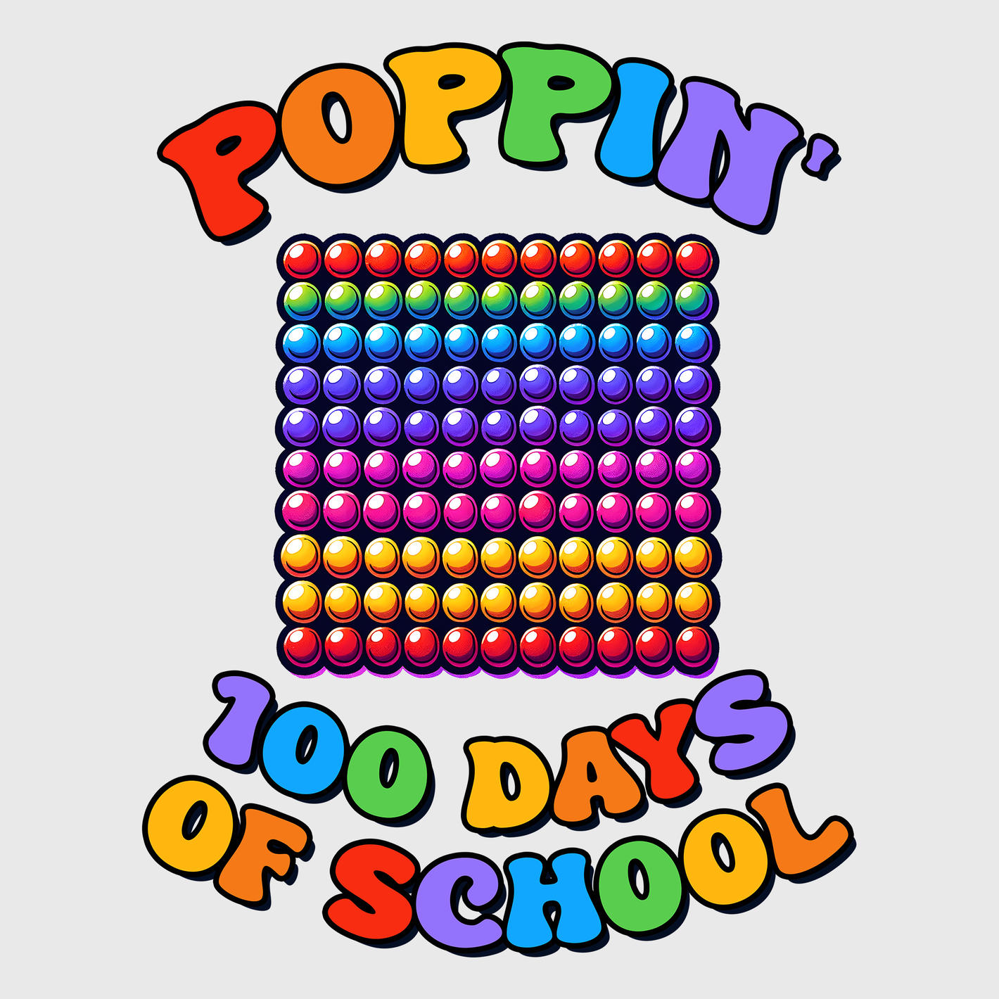 Poppin’ My Way Through 100 Days Of School Transfer