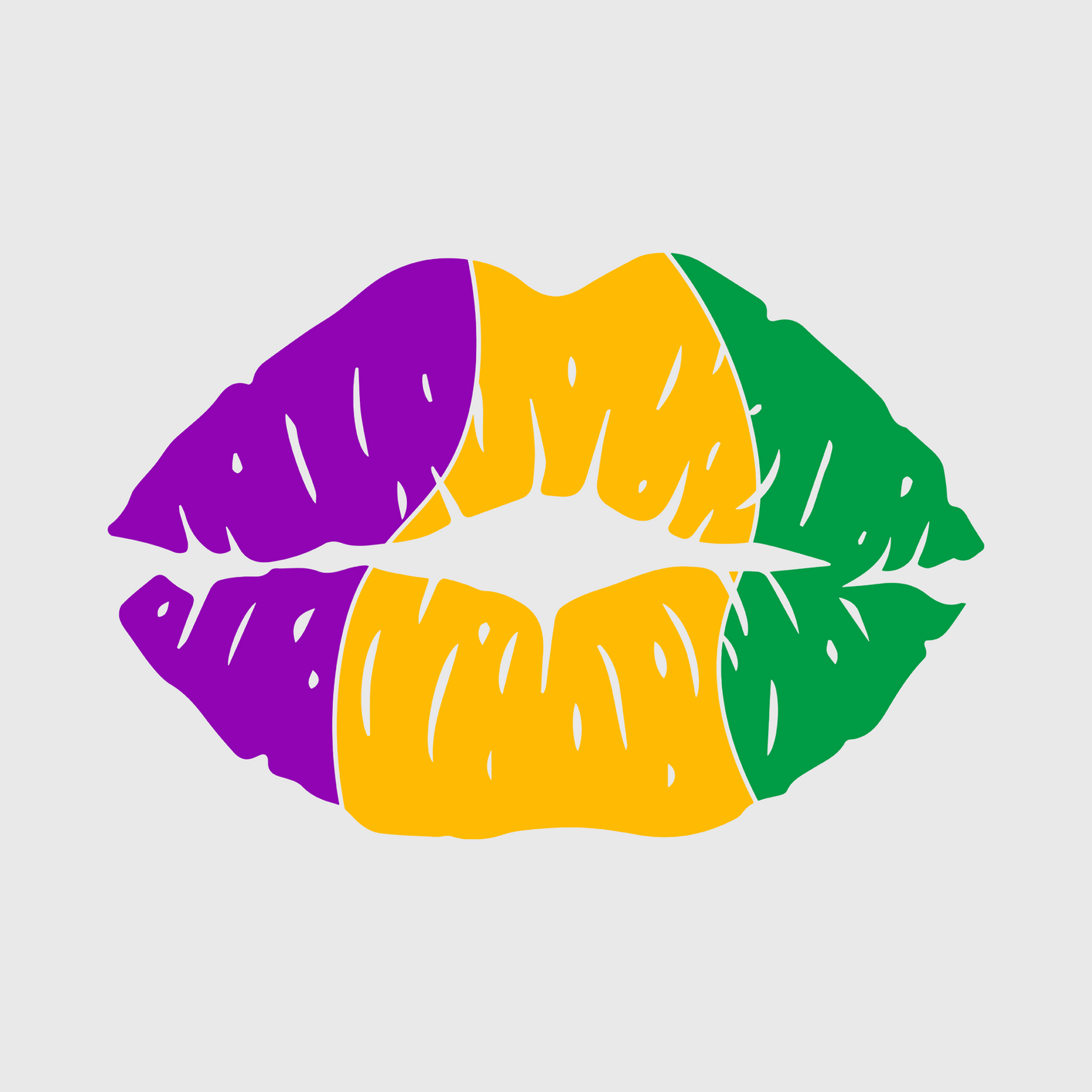 Mardi Gras Lips Transfer