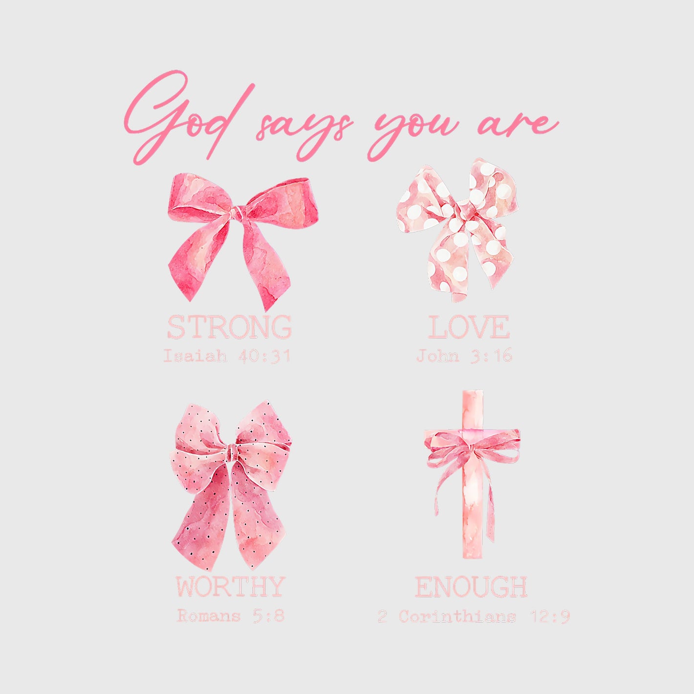 Faith Filled Bow Transfer