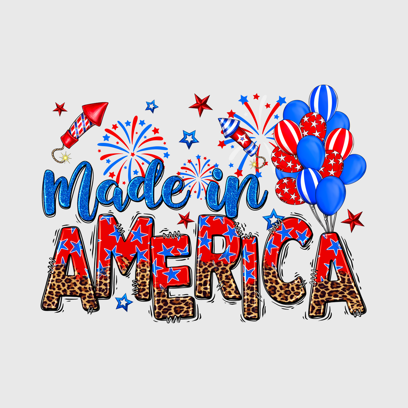 Made in America Patriotic Transfer