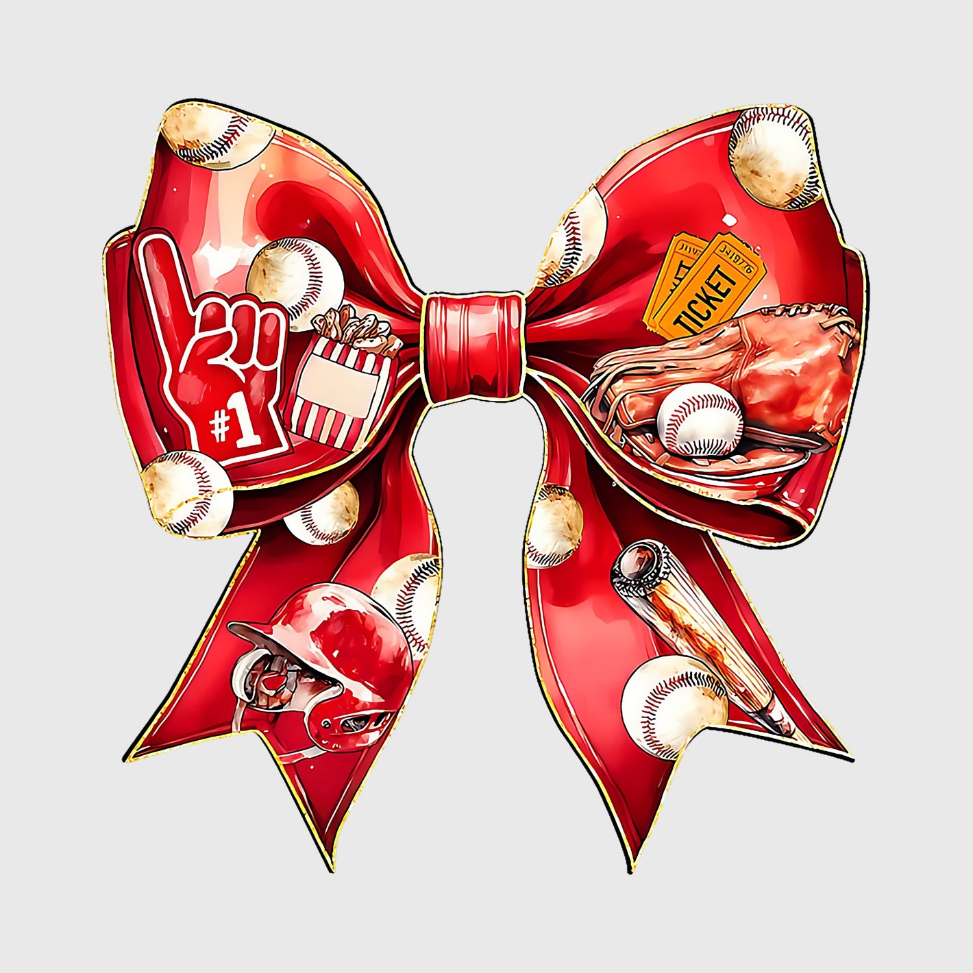 Diamond Darling Fan Bow Transfer