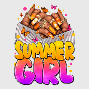 Summer Girl Bold Text Transfer