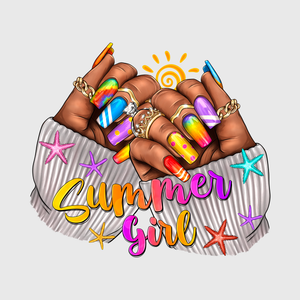 Summer Girl Nail Art Transfer