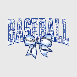 Blue Bloom Baseball Transfer