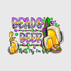Beads & Beer Mardi Gras Transfer