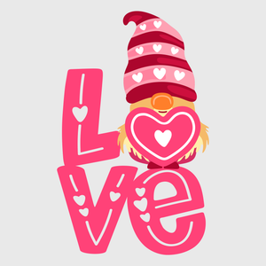 Gnome Love Valentine Transfer