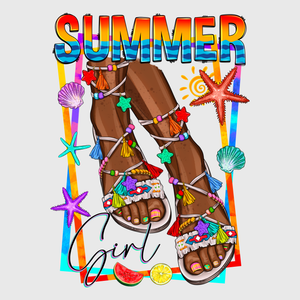 Summer Girl Rainbow Shades Transfer