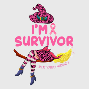 I'm A Survivor Pink Dinosaur Transfer