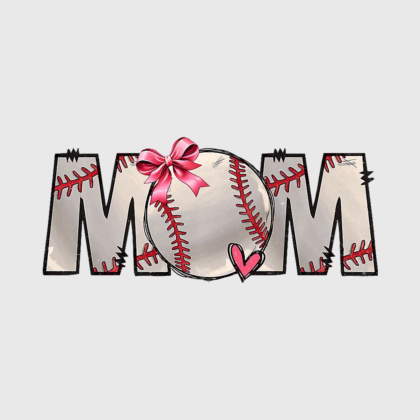 Stitched Baseball Mom Transfer