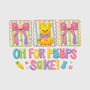 Poppy Stripe Bunny Pop Transfer