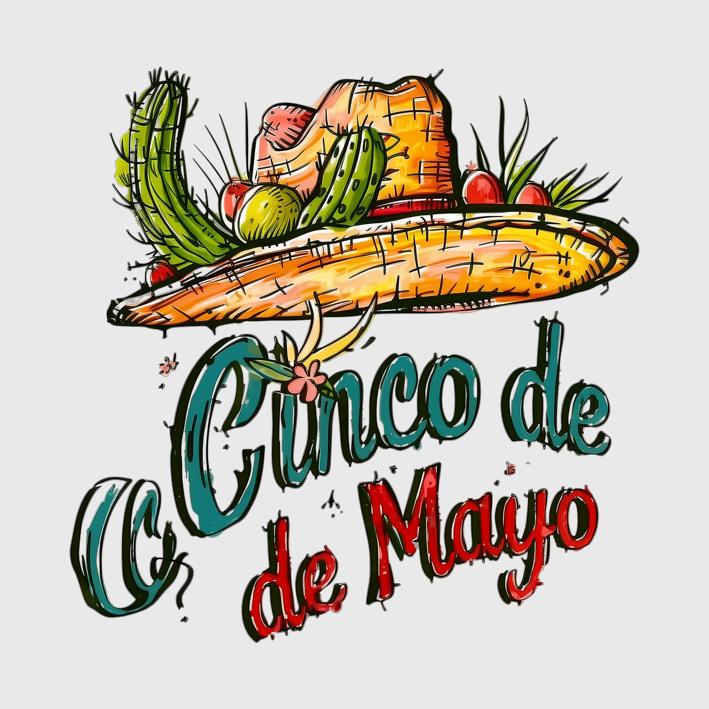 Cinco de Mayo Sombrero Transfer