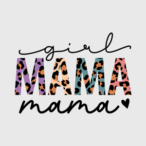 Girl Mama Leopard Print Transfer