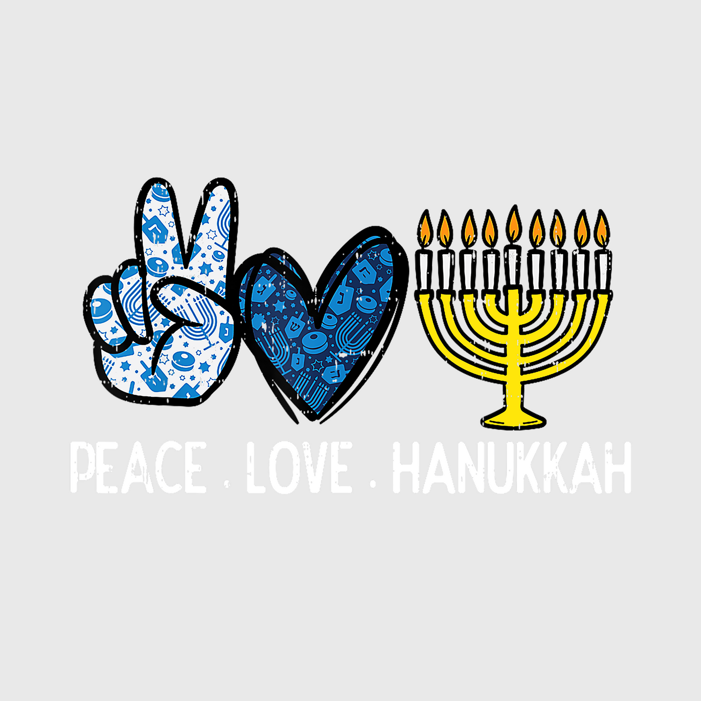 Peace Love Hanukkah Transfer