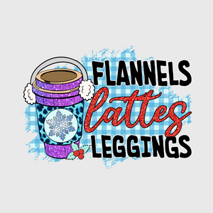 Flannels, Lattes, and Leggings Christmas Transfer