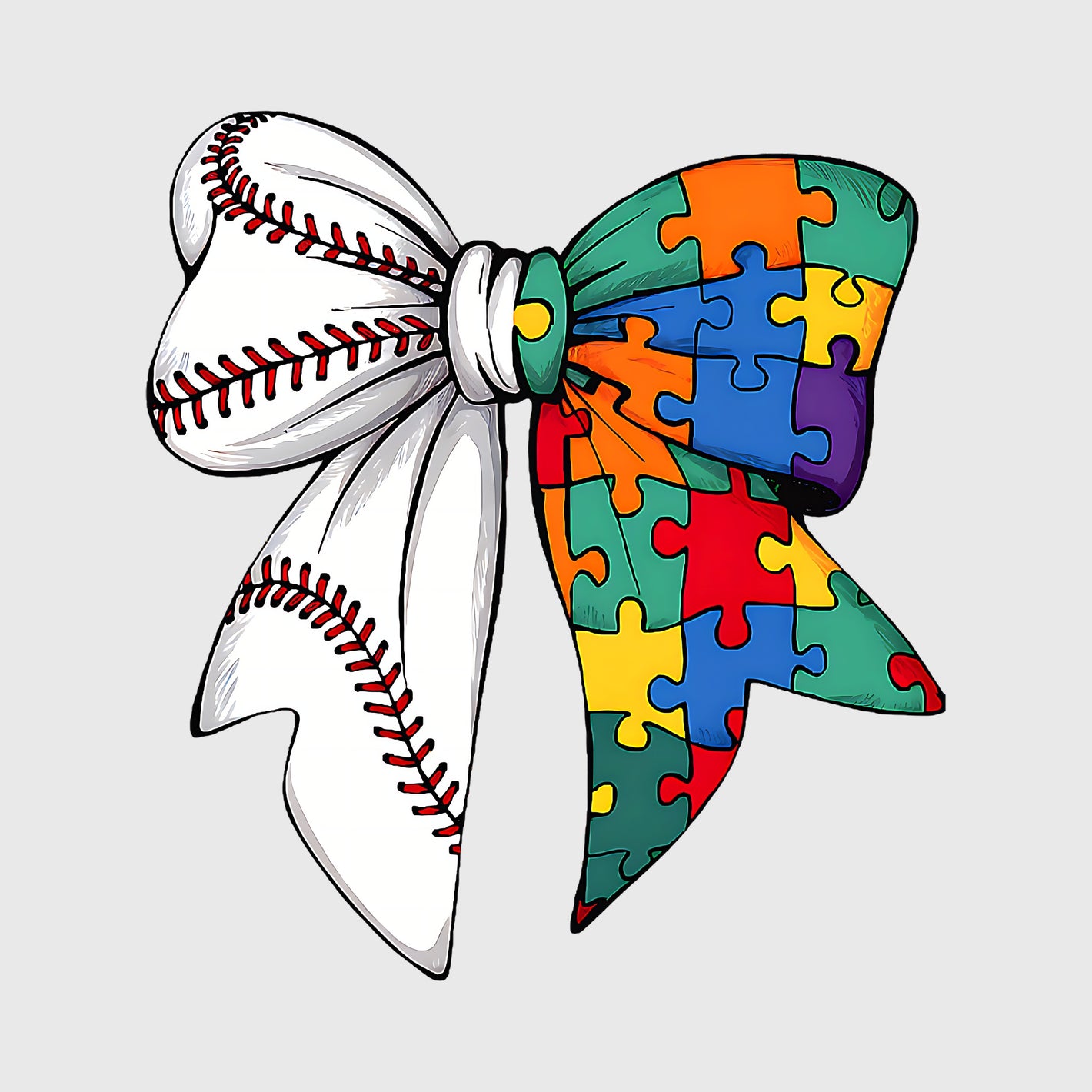 Puzzle Pride Bow Transfer