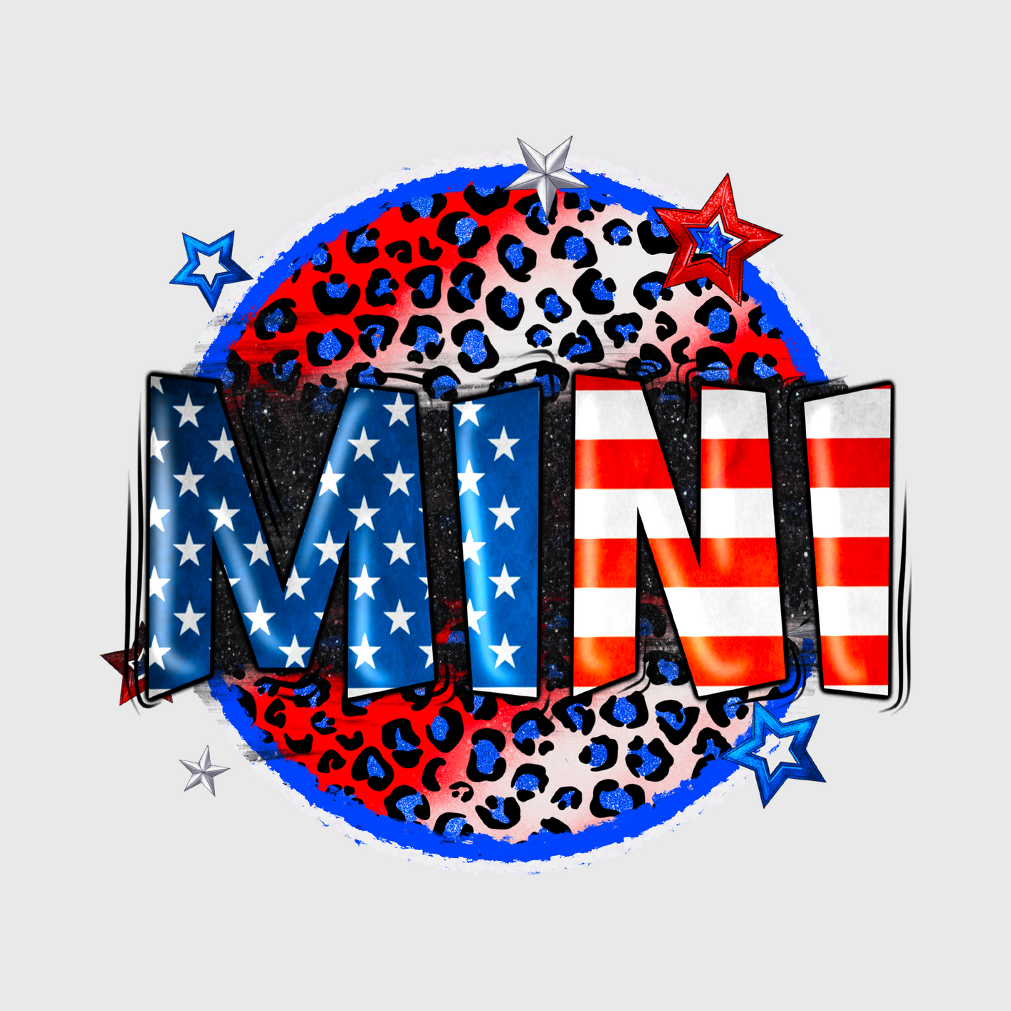 Mini Firecracker Patriotic Transfer