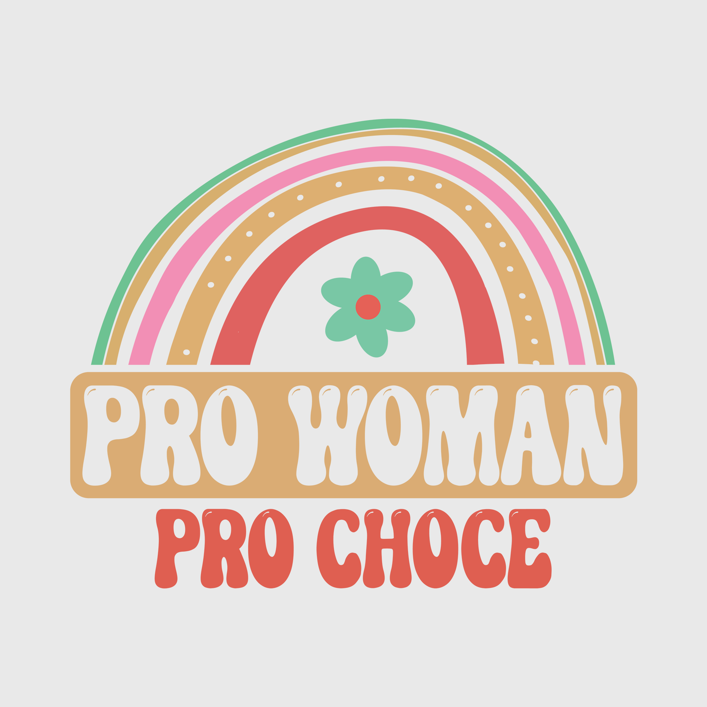 Pro-Woman Pro-Choice Feminist Rainbow Transfer