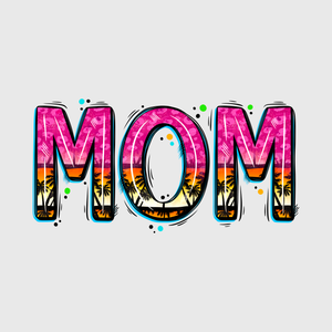 MOM Summer Floral Transfer