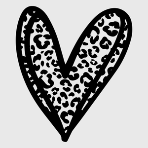 Heart Leopard Print Transfer