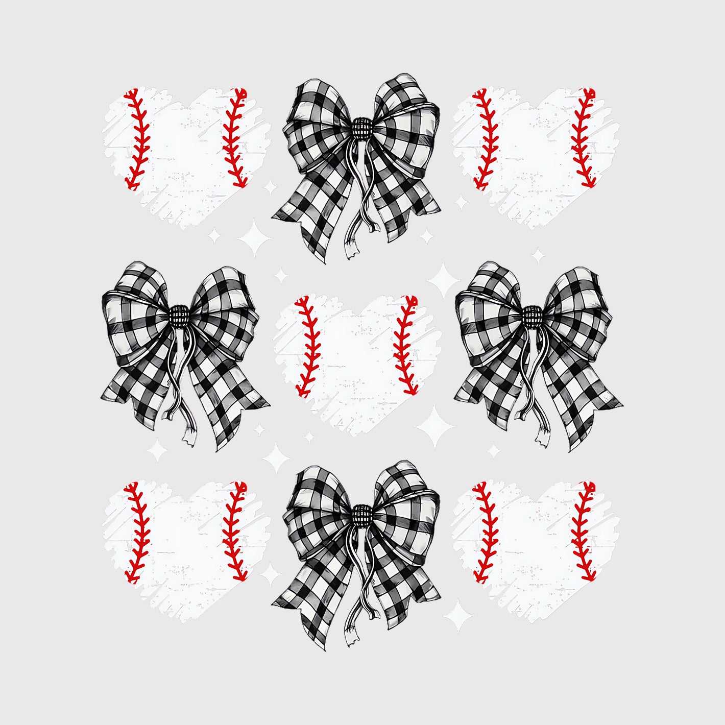 Home Run Heart Bow Transfer