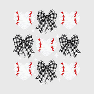 Home Run Heart Bow Transfer