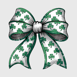 Emerald Shamrock Bow Transfer