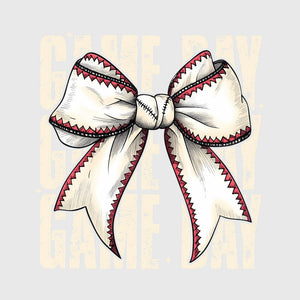 Game Day Stitch Bow Transfer