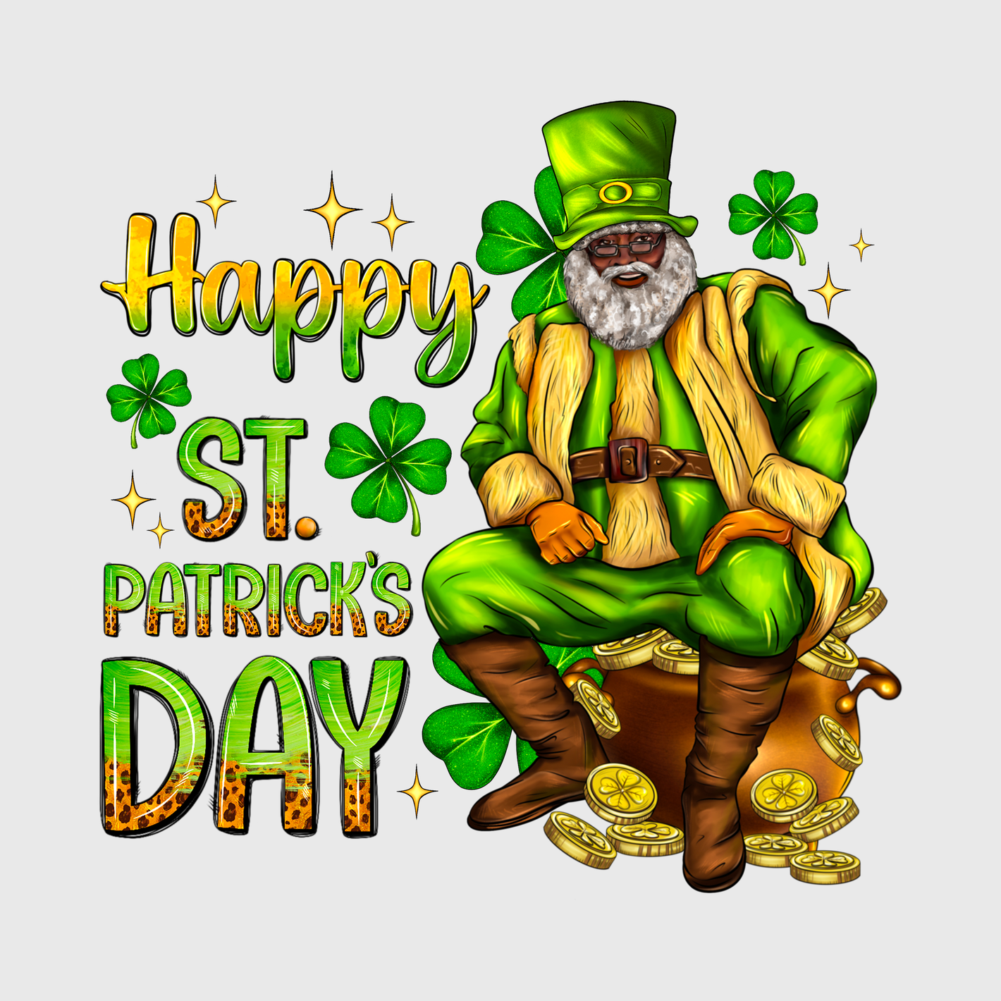 Happy St. Patrick’s Day Leprechaun Transfer