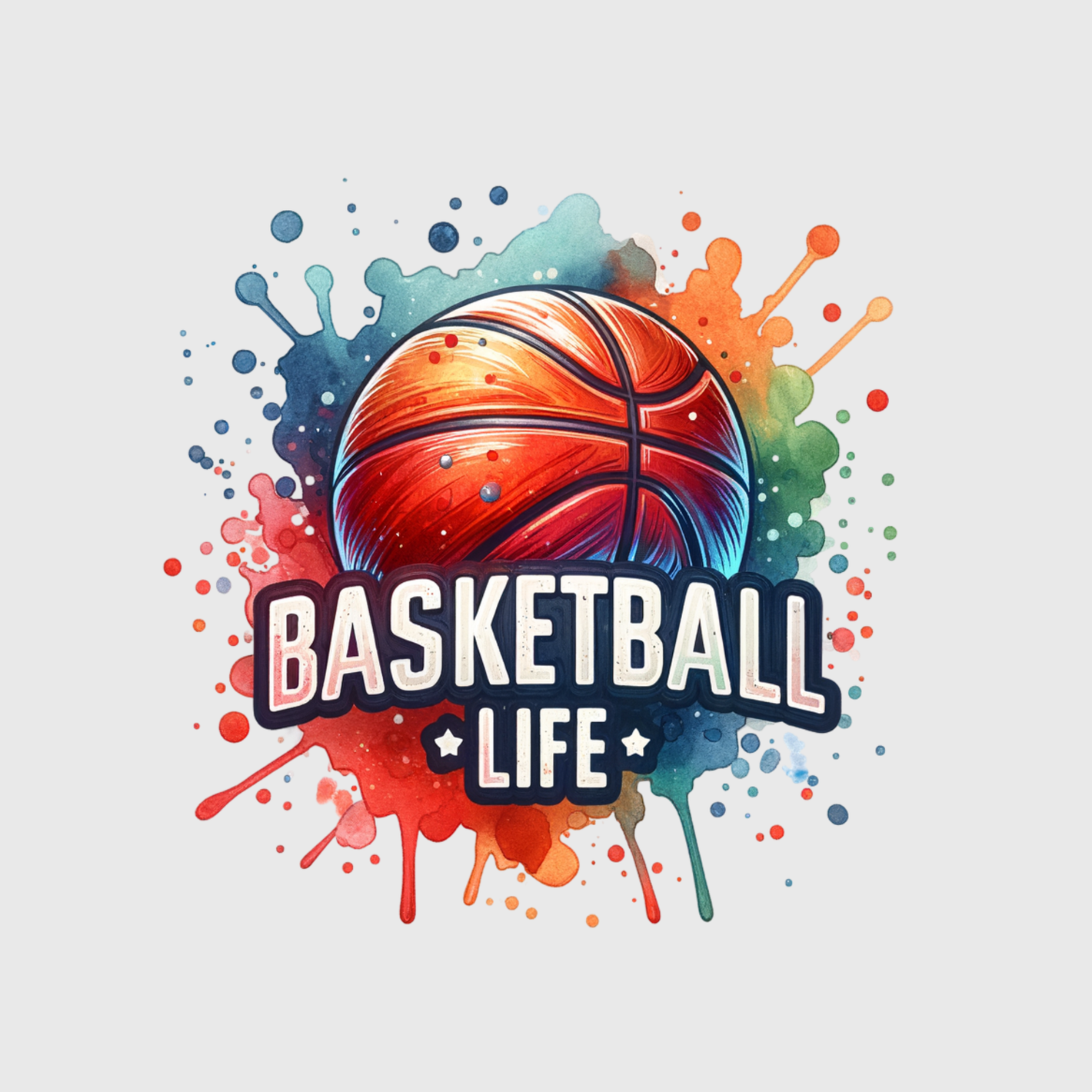 Basketball Life Colorful Transfer