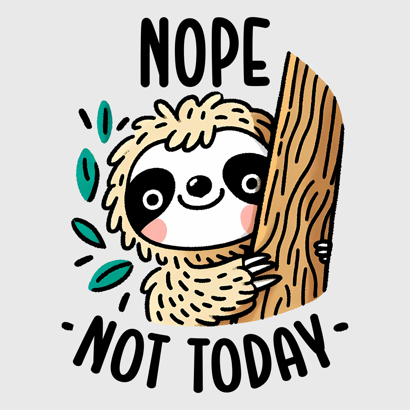 Nope, Not Today Sloth Transfer