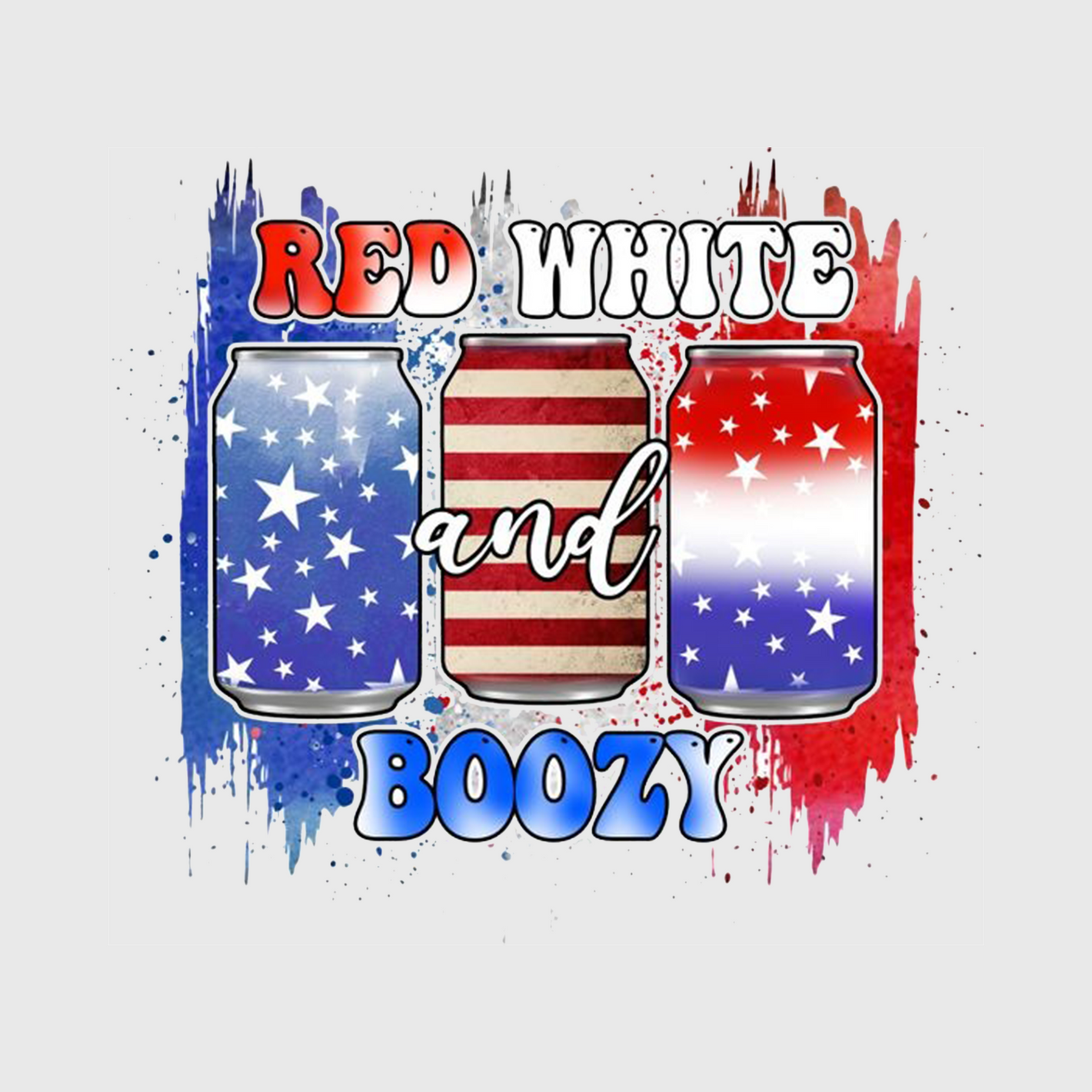 Red, White, and Booze Patriotic Transfer