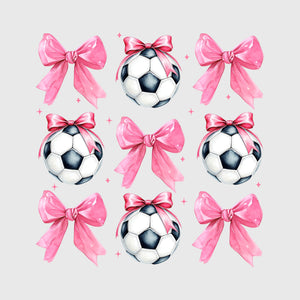 Pink Bow Soccer Ball Transfer